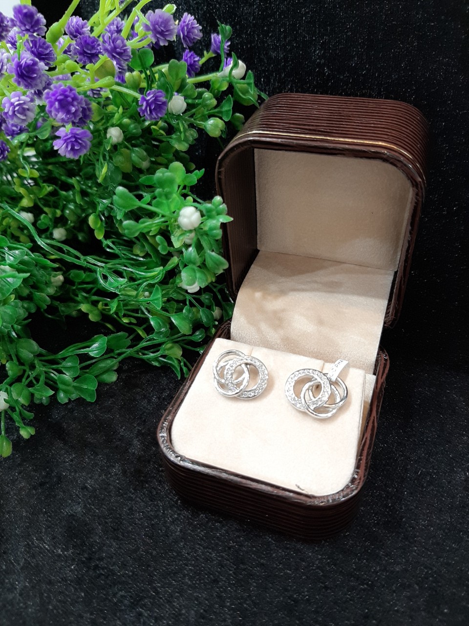 Bông tai bạc cao cấp JNB thời trang