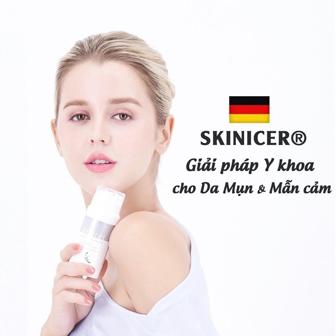 Sữa Rửa Mặt Chuyên Biệt Cho Da Dầu Mụn Nhạy Cảm Skinicer Repair Cleanser 100ml - Đức