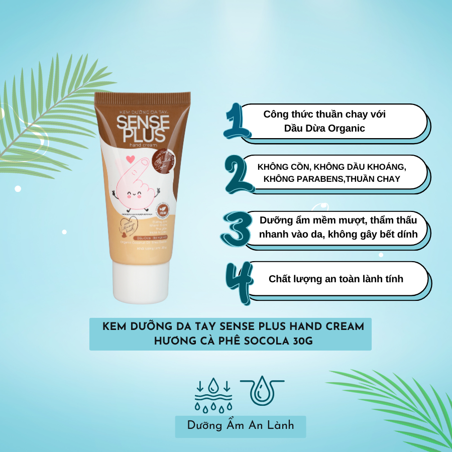 KEM DƯỠNG DA TAY SENSE PLUS HAND CREAM HƯƠNG CÀ PHÊ SOCOLA 30G