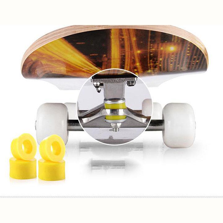 Ván Trượt Mặt Nhám Chống Trơn Trượt Size Lớn 80 x 20cm, Bánh Cao Su, Mặt Ván Trượt Nhám gỗ ép 7 lớp chuẩn thi đấu