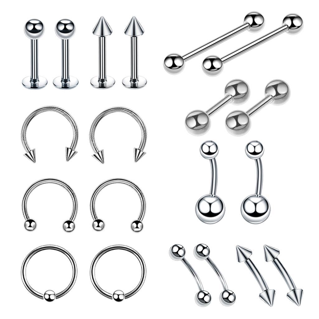 20/Set Jewelry 16G for Belly Nose Lip Eyebrow