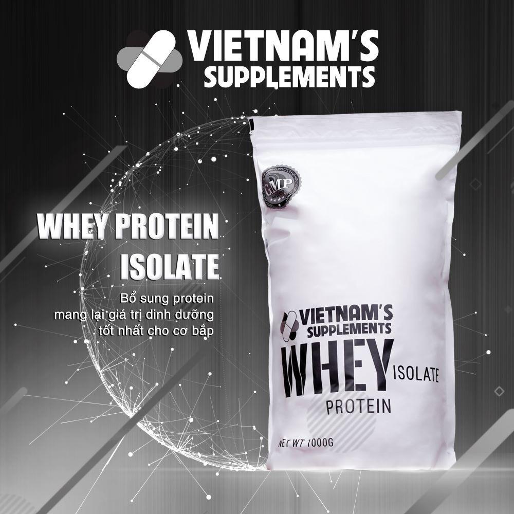 Bột Whey Protein Isolate bổ sung protein, ít calories, ít béo, tăng cơ 1000g - Vietnam's Supplements