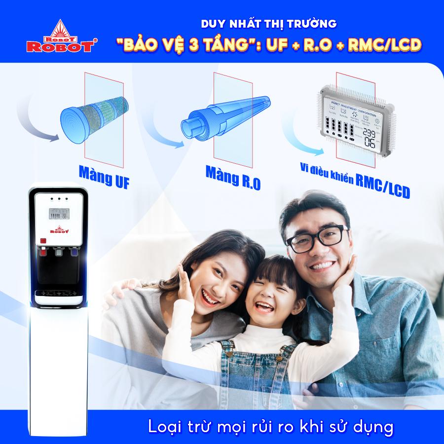 Máy Lọc Nước ROBOT Công Nghệ Lọc RO + UF Grand Pro 5410W-UR Chế Độ Nóng Nguội Lạnh - Hàng Chính Hãng