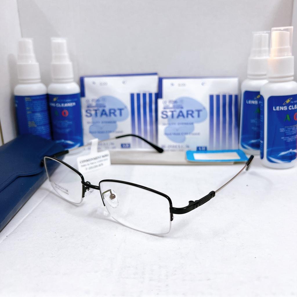 Gọng kính KT0367UNIQUI  siêu dẻo gọng thể thao nửa viền cao cấp nam nữ màu Đen black