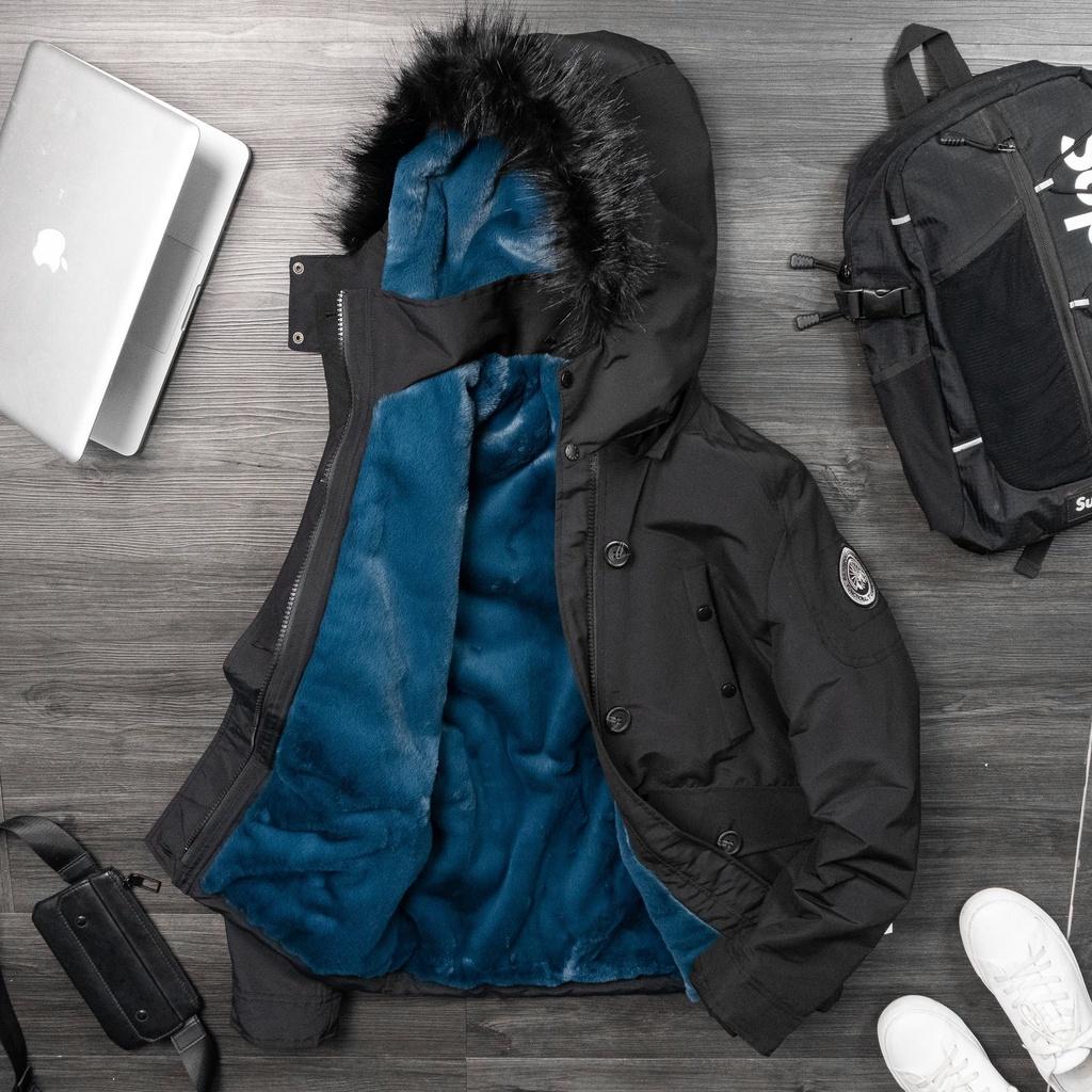 Áo phao nam nữ lót lông 3 lớp mùa đông PARKA, áo khoác phao béo nam siêu ấm form rộng unisex