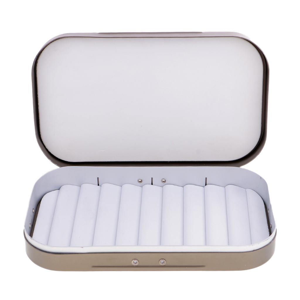 2pcs Waterproof Aluminum Alloy Slit Foam Fly Fishing Boxes Flies Tackle Box 2 Color