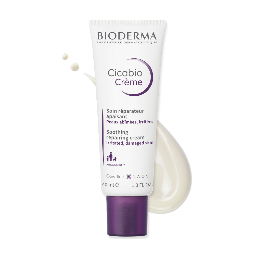 Kem dưỡng làm dịu, giảm kích ứng và phục hồi nhanh cho da tổn thương Bioderma Cicabio Crème - 40ml