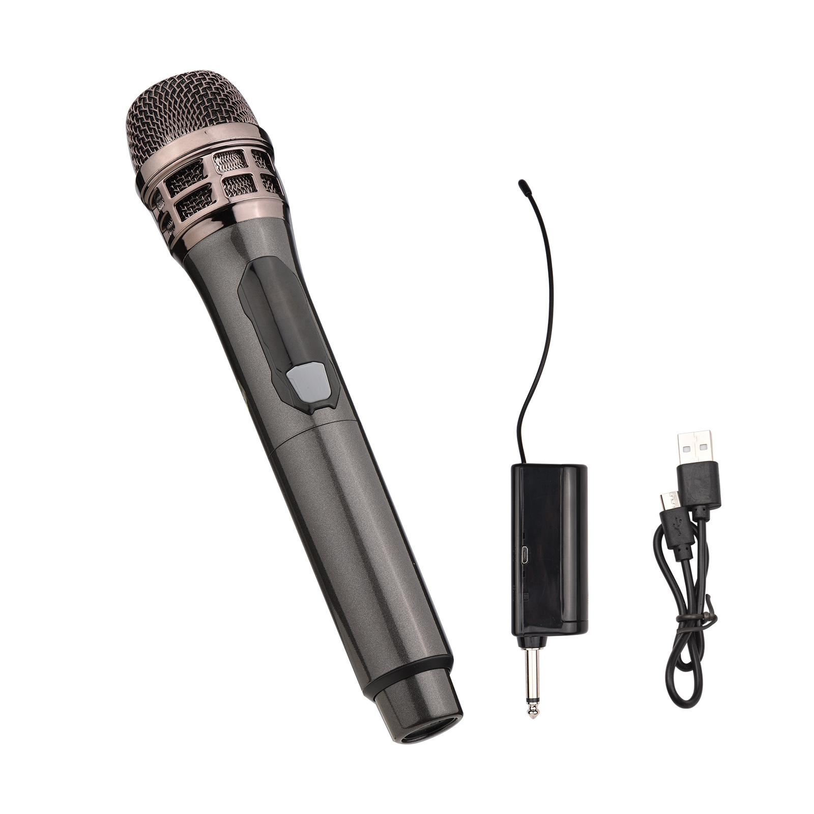 Hand-held UHF Wireless Microphone 6.35mm Receiver Anti-interference Wireless Microphone Conference Karaoke Microphone