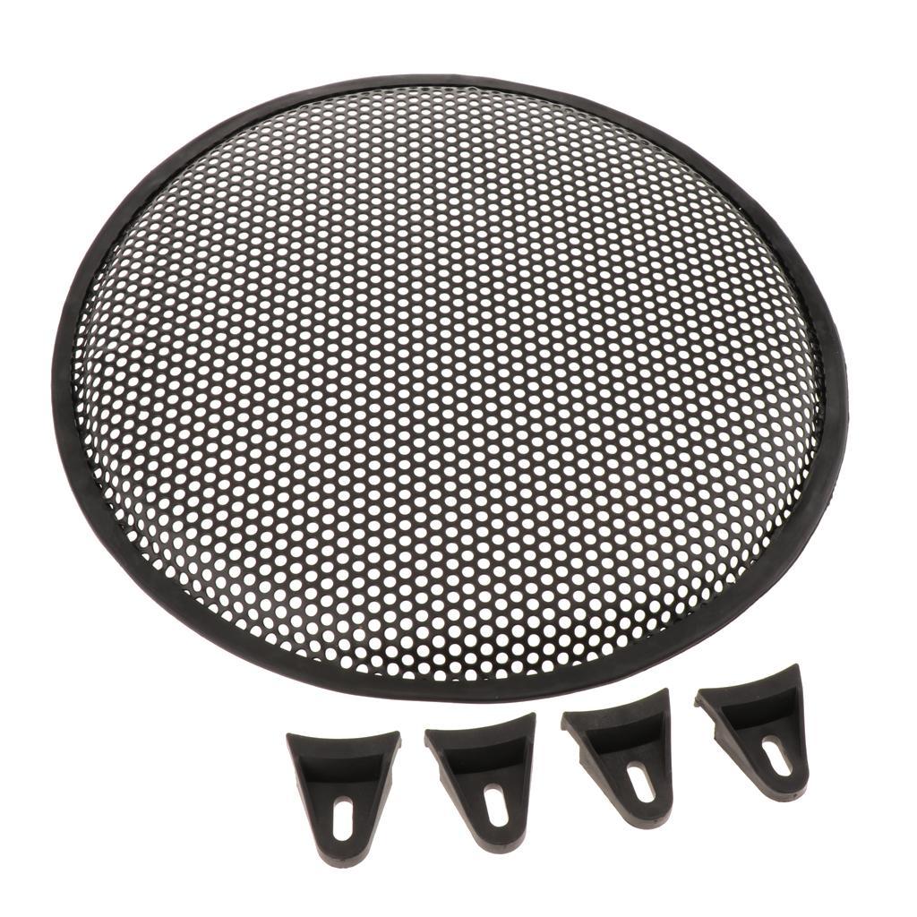 2Piece Speaker Grills Cover Case with Screws Audio Accessoric Black 12inch