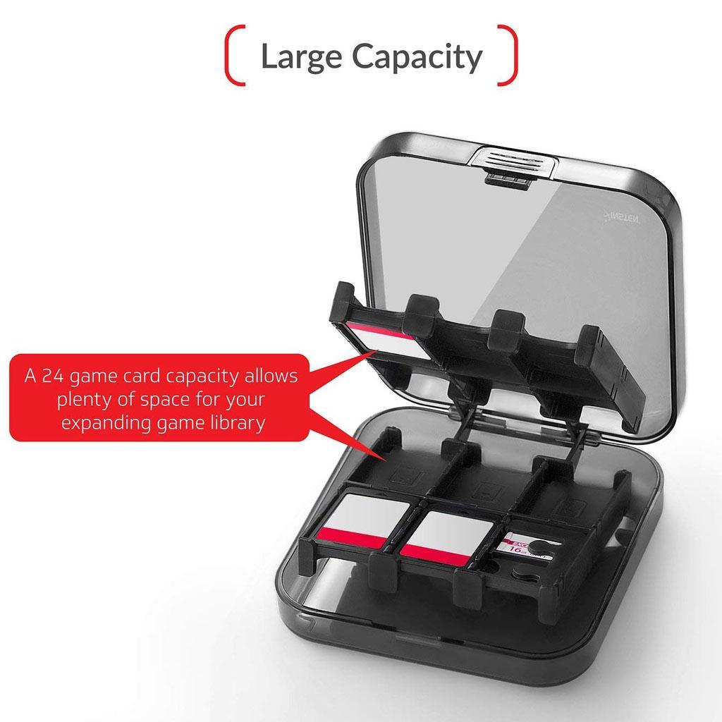24 Game Card Holder for Nintendo Switch Protable Cartridge Storage Box Grey