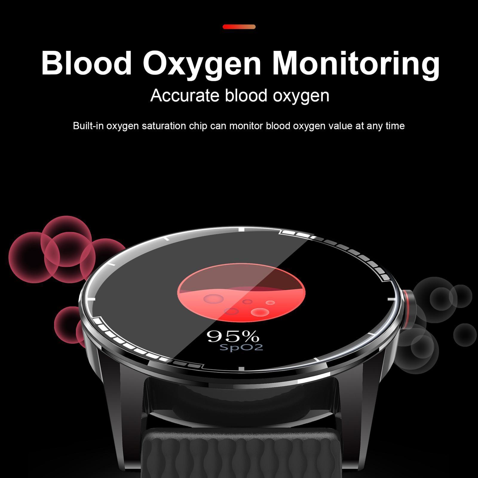 Bluetooth Smart Watch Waterproof Pedometer Sleep Monitor for Android IOS Black