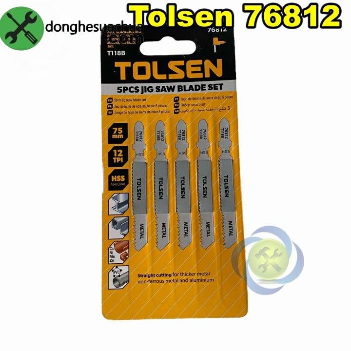 Lưỡi cưa lộng nhựa - sắt Tolsen 76812 75mm, 12TPI màu bạc