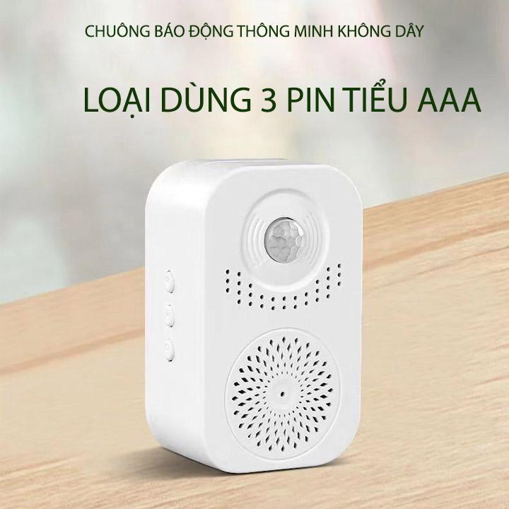 Chuông cảm biến thông minh tự động nhắc nhở bằng giọng nói, không dây (có chế độ tự ghi âm giọng nói)