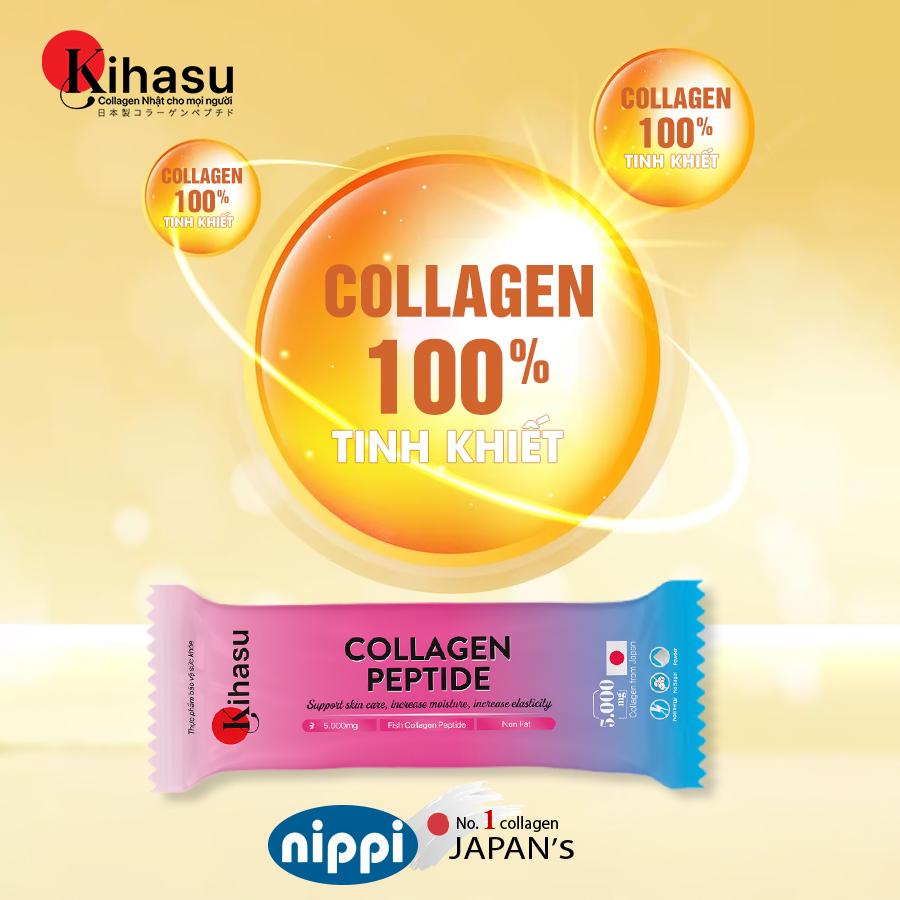 Bột collagen peptide kihasu: dạng collagen bột nhật bản dành cho mọi lứa tuổi