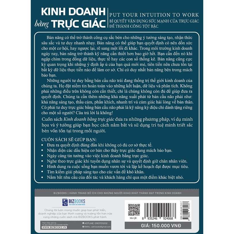 Sách - Kinh Doanh Bằng Trực Giác - 1 BEST SELLER - MC