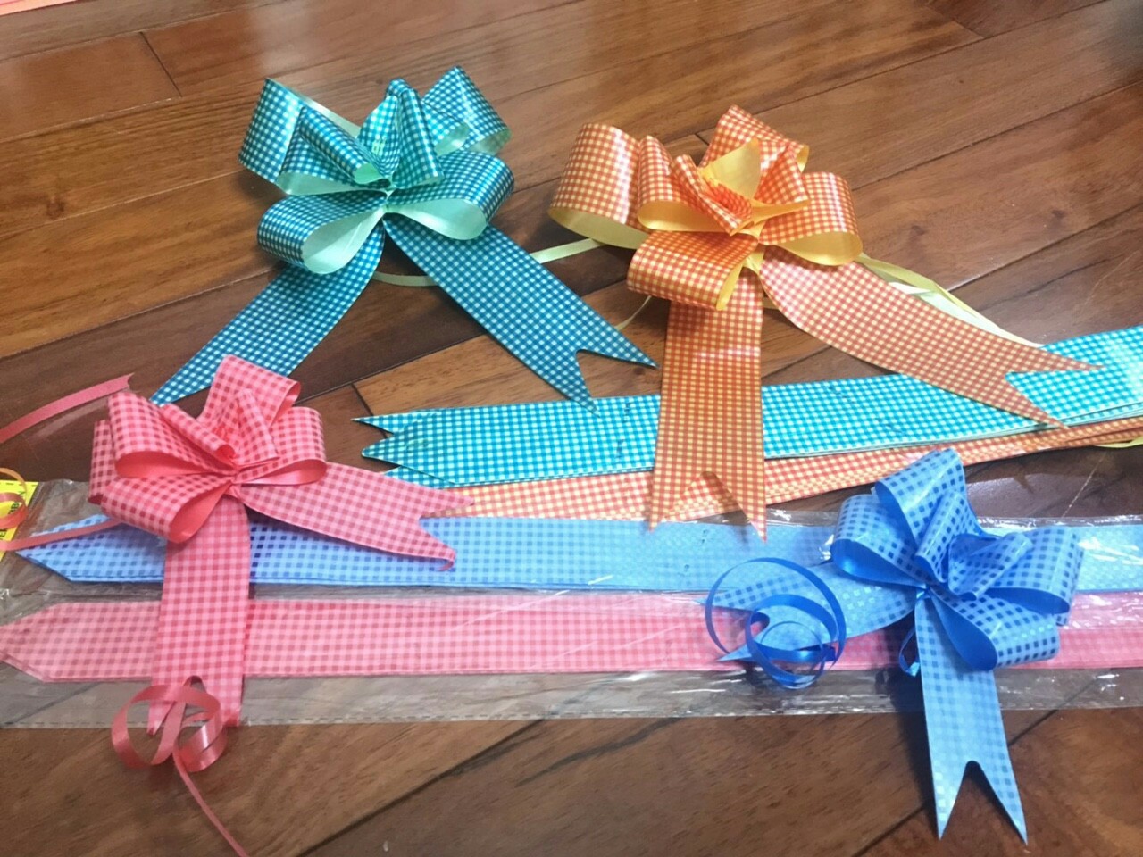 100 Nơ rút size 5cm trang trí giỏ quà hộp quà lễ tiệc cưới hỏi