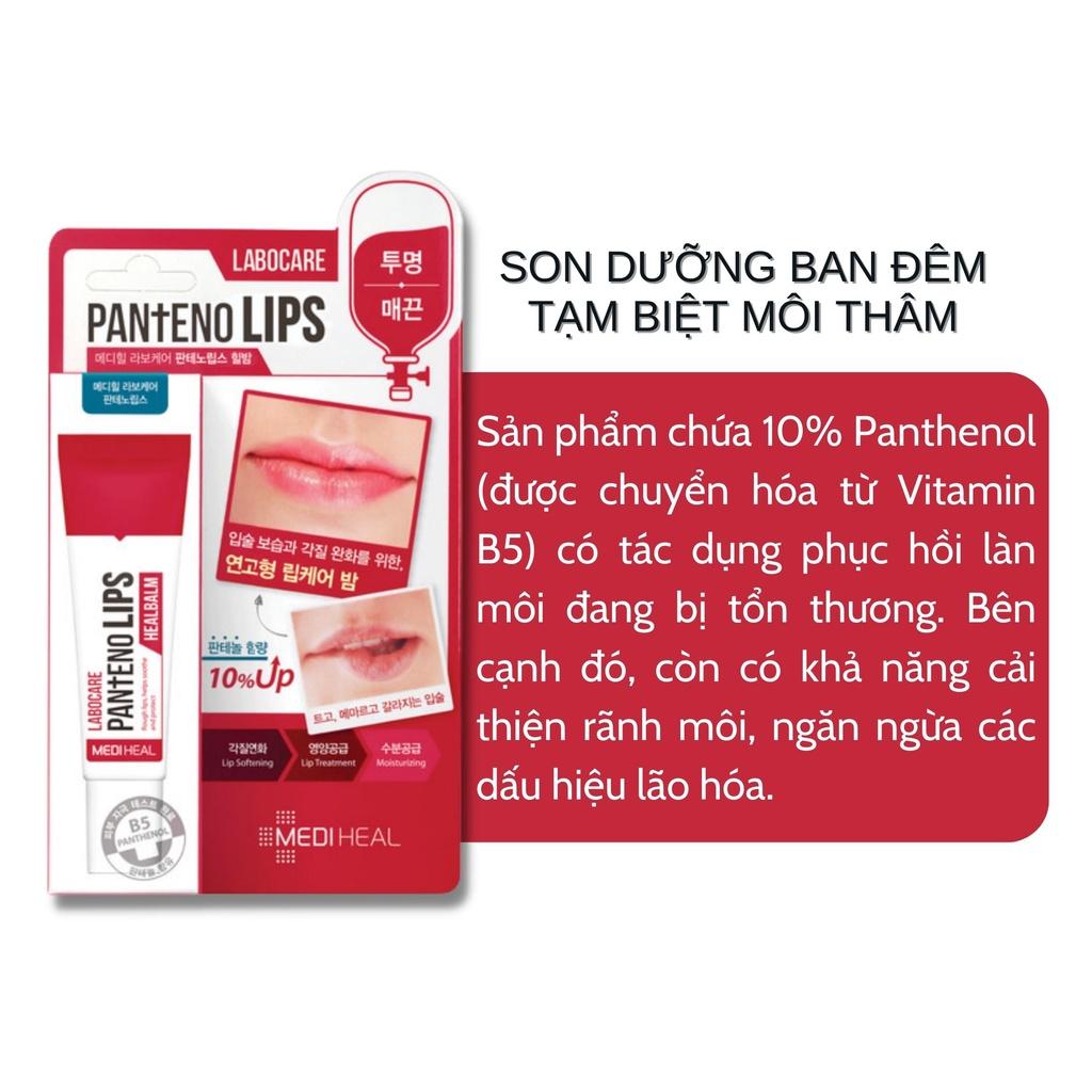 Combo 2 Son Dưỡng Môi Mediheal Labocare Pantenolips (Đỏ &amp; Xanh) 10ml/Cái