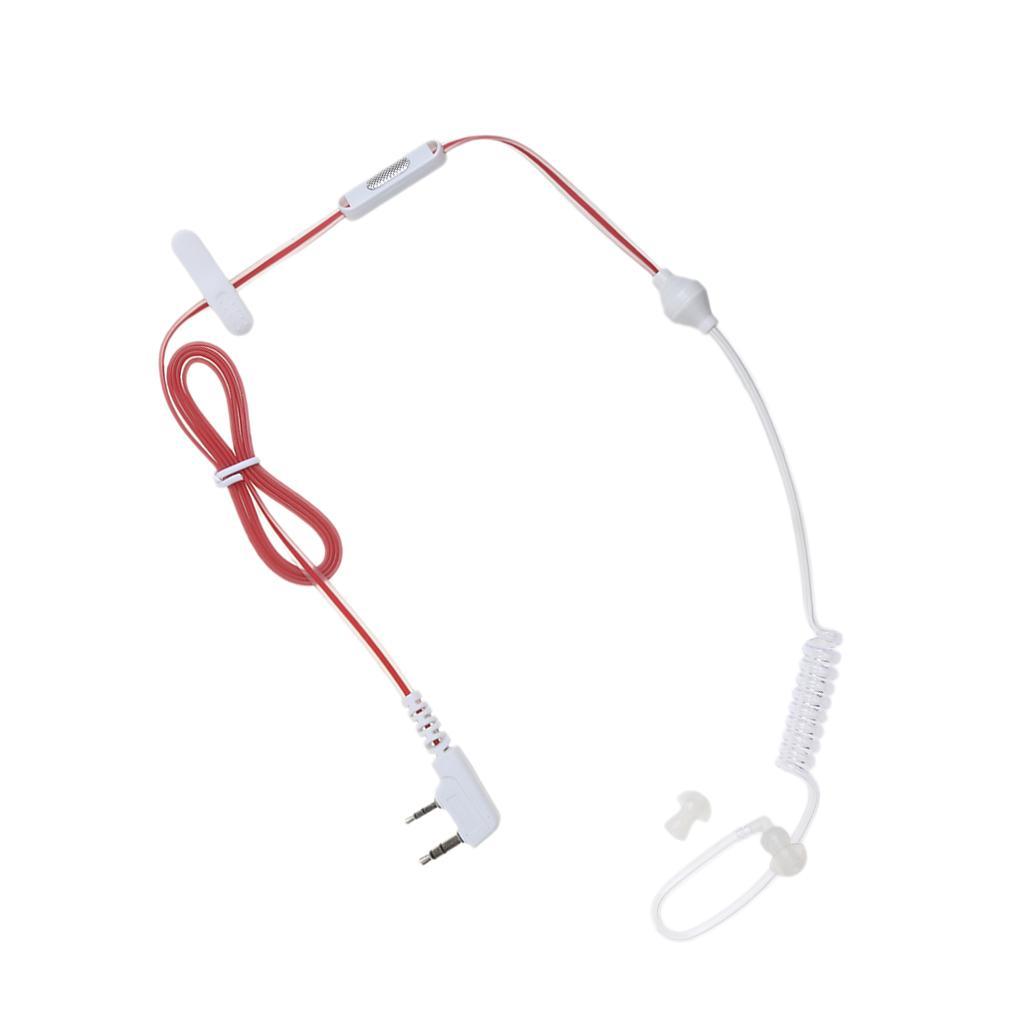 2 Way   Headset PTT Mic Acoustic Tube Earpiece for