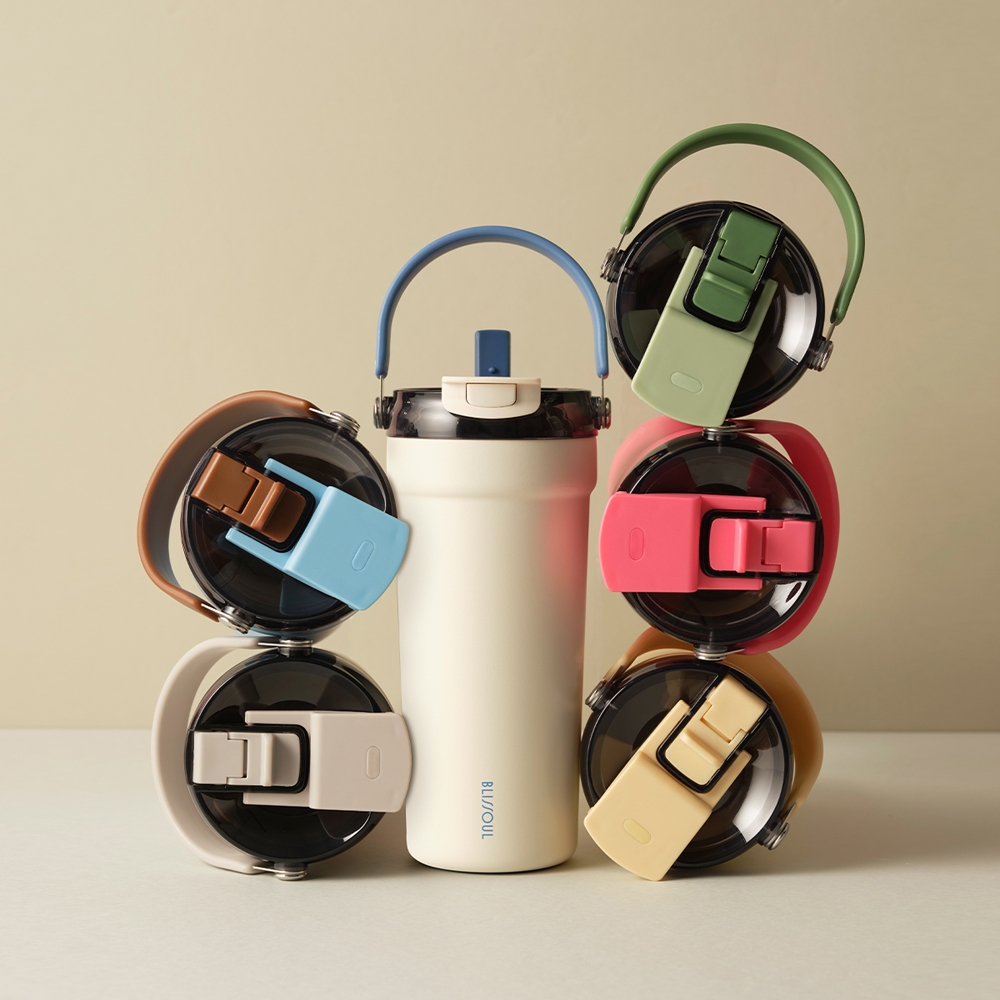 Ly giữ nhiệt thép phủ sứ LocknLock Blissoul Cafe Ceramic Tumbler 700ml LHC4440 có quai xách - Hàng Chính Hãng - JoyMall