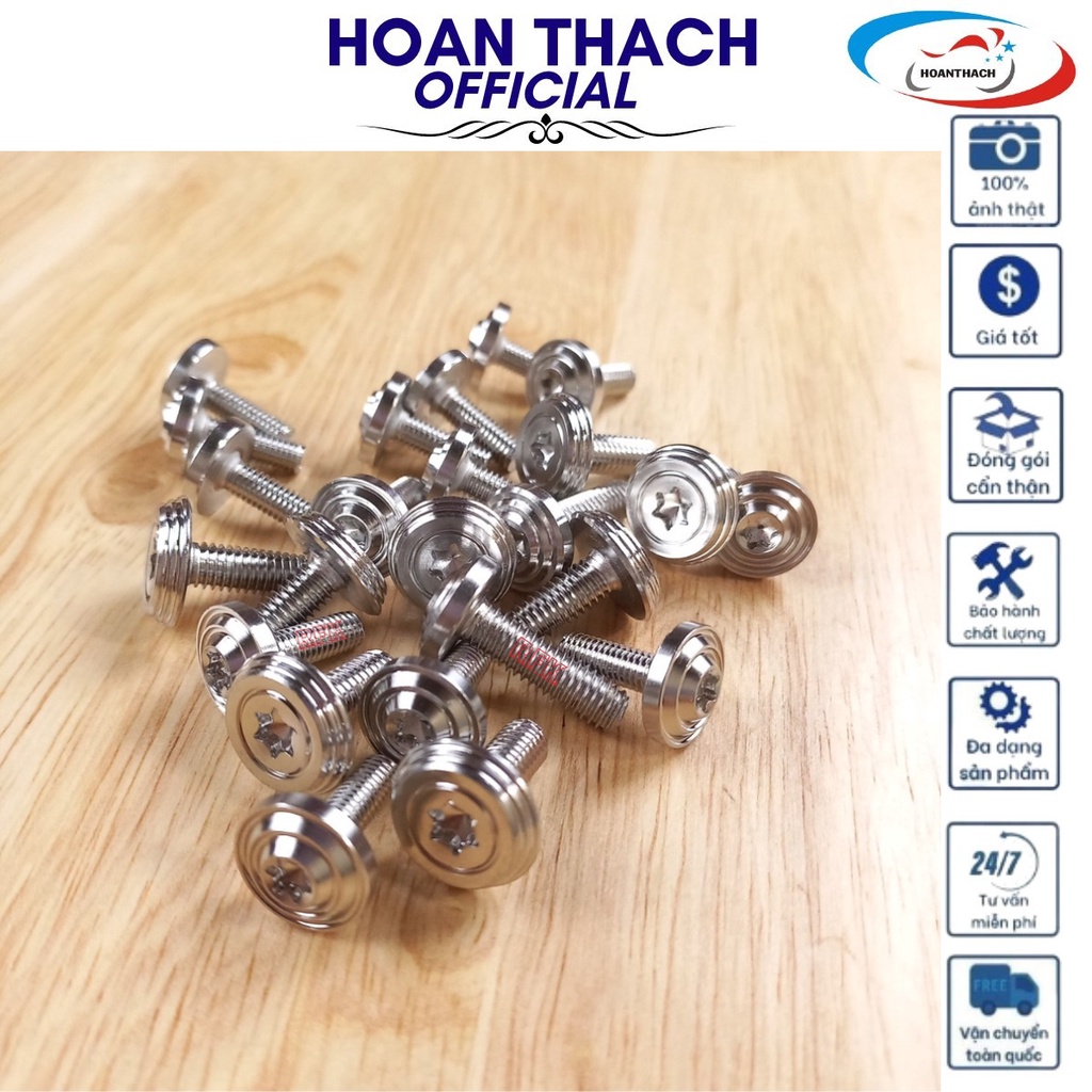 Bộ Ốc Áo Mẫu Thái Inox 304 cho xe máy Sonic (24 con), HOANTHACH SP017374