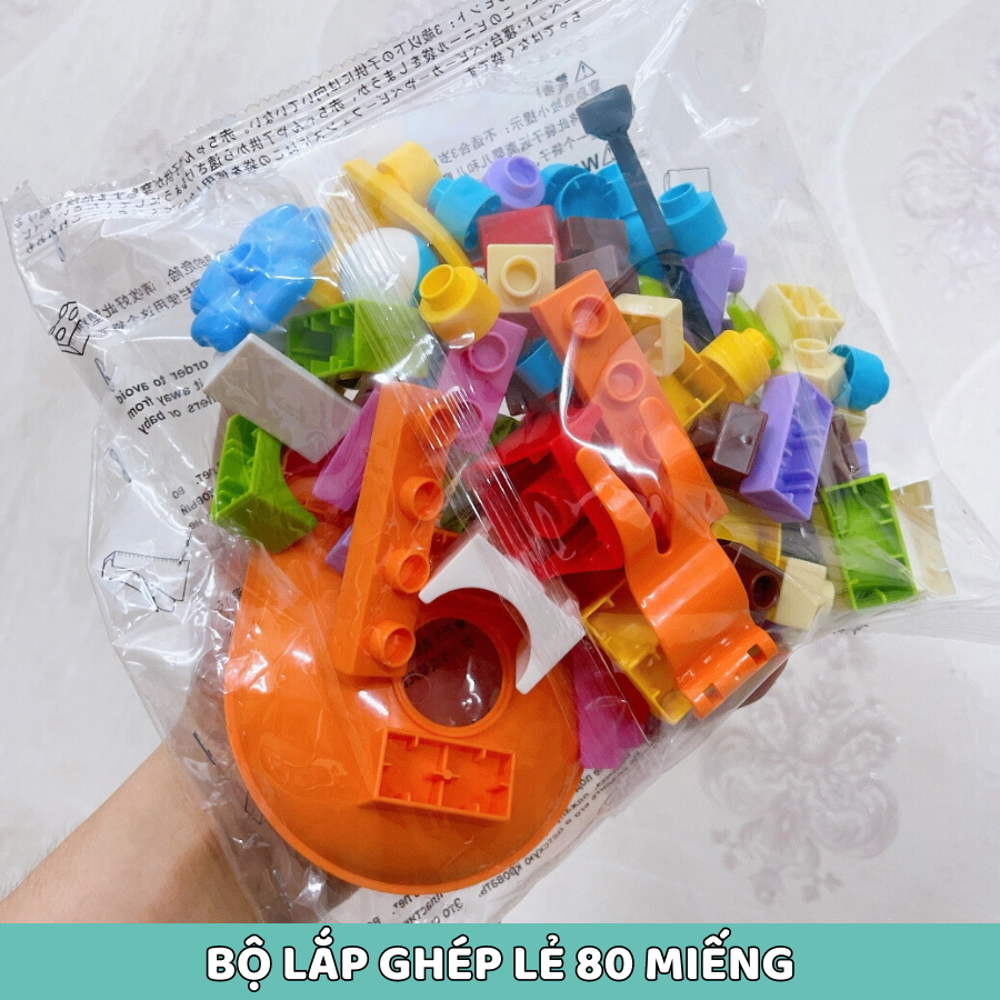 Bộ bàn ghế xếp hình đa năng 63 chi tiết - hàng chính hãng