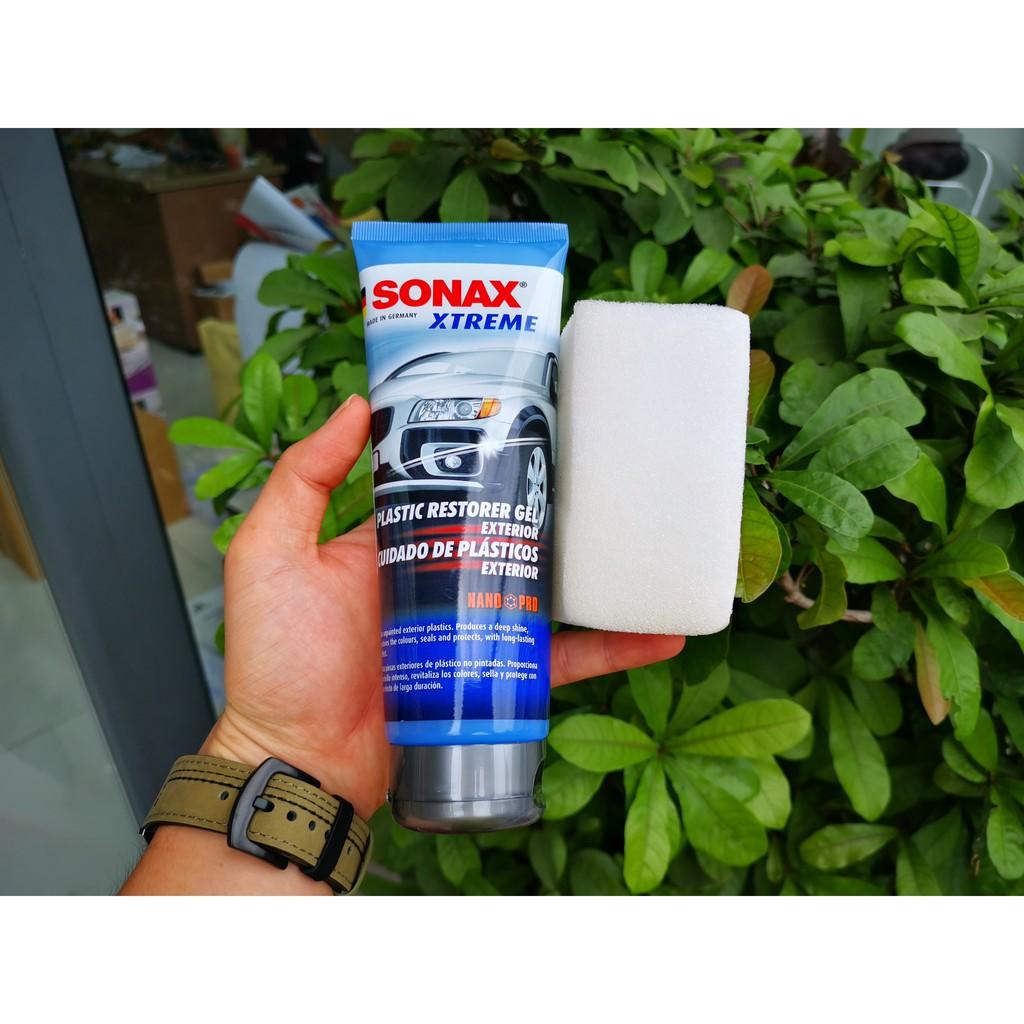 Gel Bảo Dưỡng Phục Hồi Nhựa Xe Sonax Xtreme Plastic restorer 210141 250ml Tặng Mút