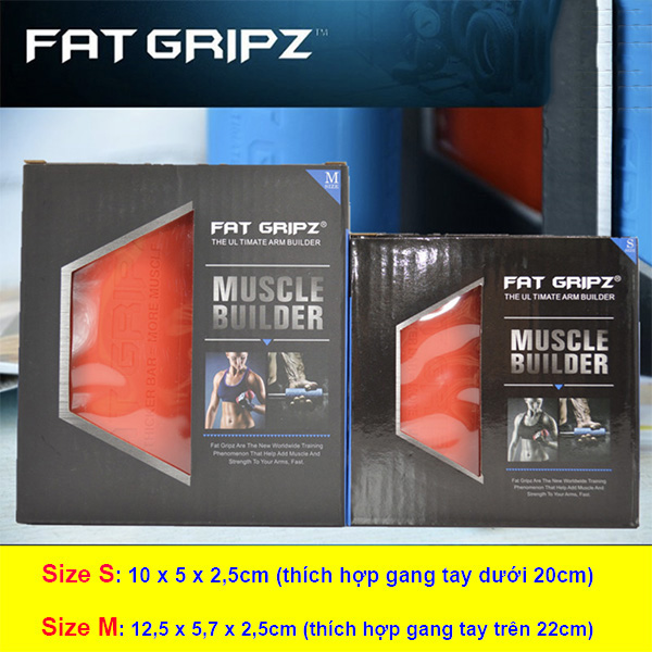 Fat Gripz Tay Nắm Cao Su Bọc Tạ Tập Gym  (1 Đôi)