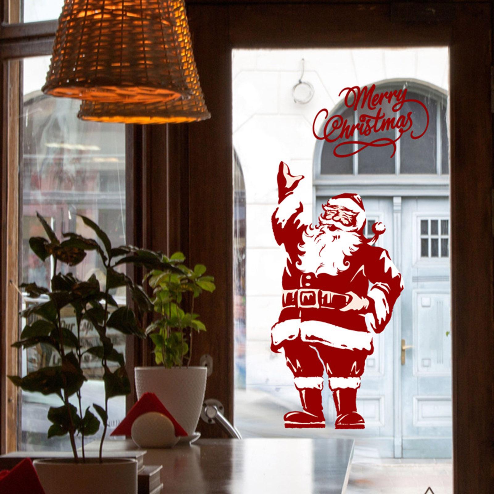 Decal Dán tường,cửa DIY Có Thể Tháo Rời hình ông già noel 60 * 90 cm không thấm nước