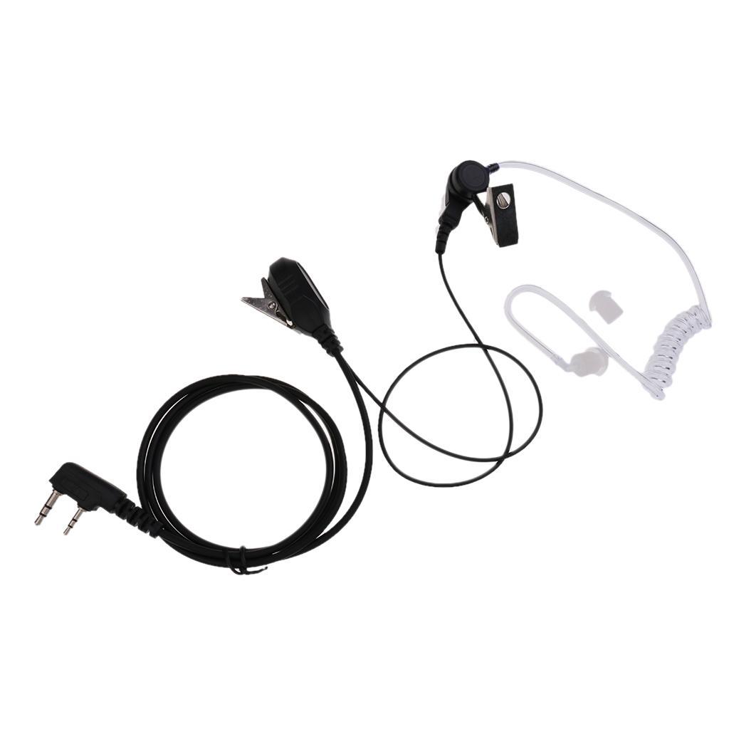 2X 2-pin  Acoustic Tube Earpiece Headset for