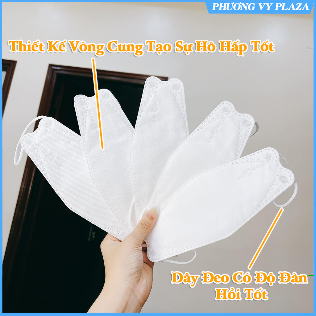 Set 50/100 chiếc khẩu trang KF94 UNI MASK chống bụi mịn và kháng khuẩn theo công nghệ Hàn Quốc