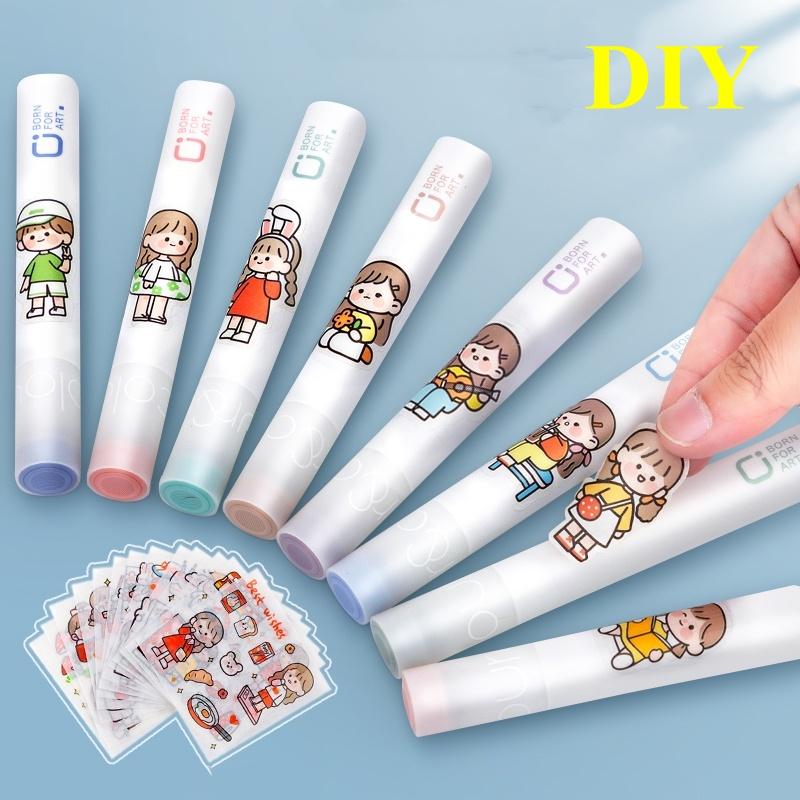 Set 4 bút dạ quang ngòi mềm dung tích lớn