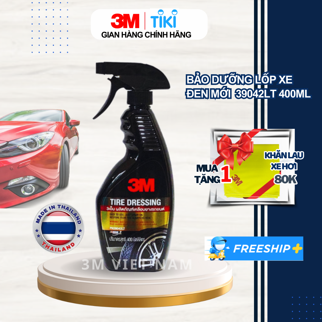 Chai Xịt Bảo Dưỡng Lốp Xe Ô Tô 3M 39042 LT 3M Tire Dressing (400ml)