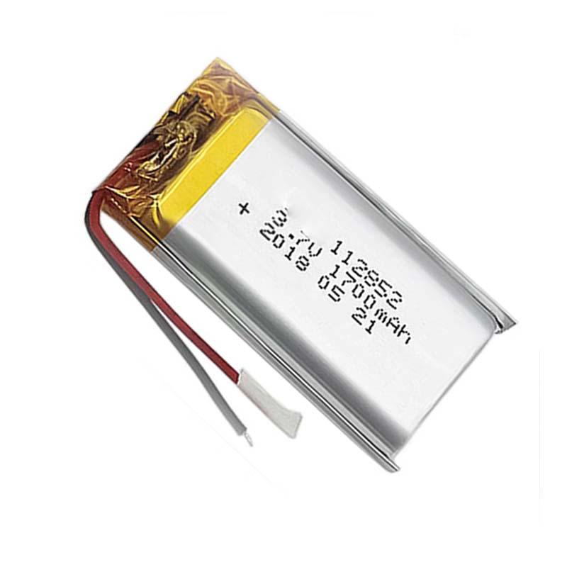 1 Cái 3.7V 1700mAh 112852 Pin Lithium Polymer Ion Đầu nối JST 2.0mm