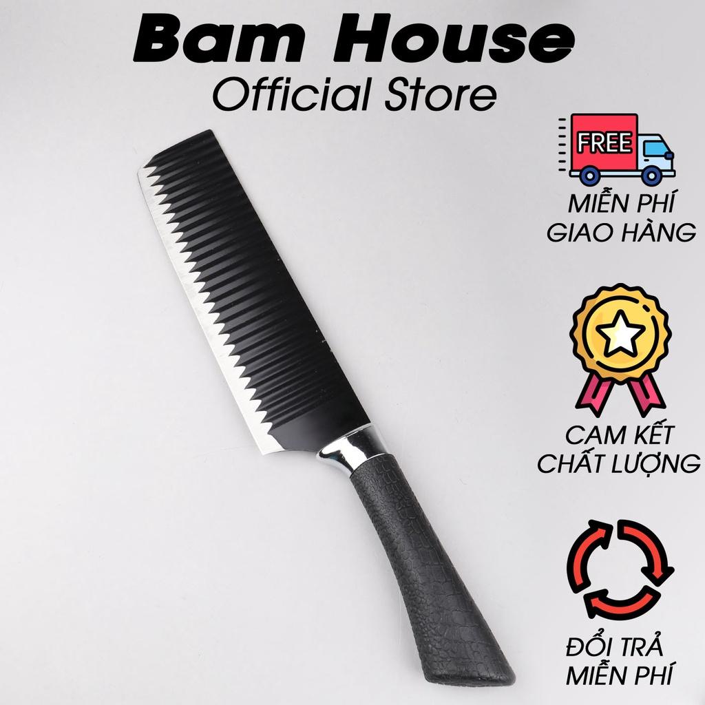 Dao bếp Nhật Bản Bam House loại 1 lưỡi thép siêu bén và cán cao su cao cấp mũi ngang DGS01 – Gia dụng bếp