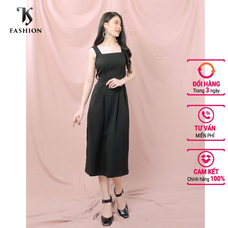 Đầm maxi nữ 2 dây thắt nơ eo - Váy nữ cut out lưng quyến rũ TK FASHION DK951