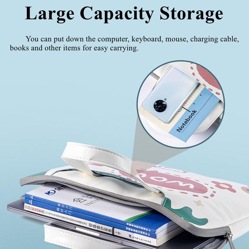 Túi Da Đựng Bảo Vệ Laptop Có Dây Móc Thanh Kéo Vali Tiện Lợi 13 13.3 14 14.6 15 15.6 16.1 Inch