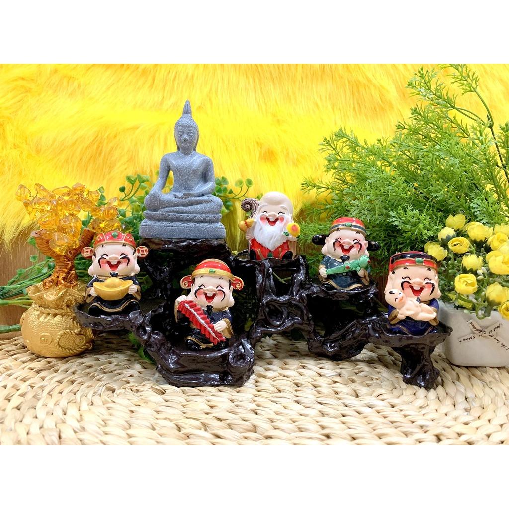 Tượng Phật Thích Ca cùng Ngũ Lộ Thần Tài Tọa Đế 6 chân
