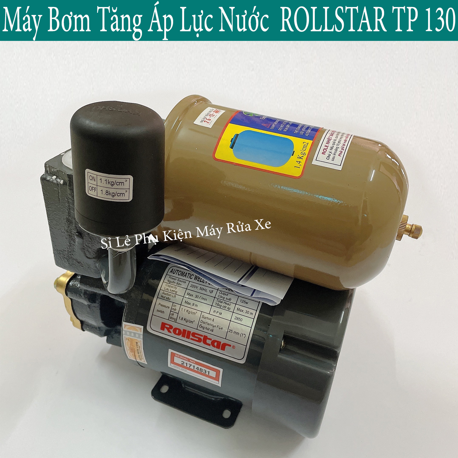 Máy Bơm Nước Tăng Áp Tự Động TP130AE - Hàng Việt Nam Chất Lượng Cao ( BH 12 Tháng )