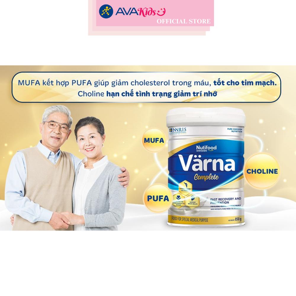 Sữa bột người lớn Nutifood Varna Complete hương nhạt thanh 850g