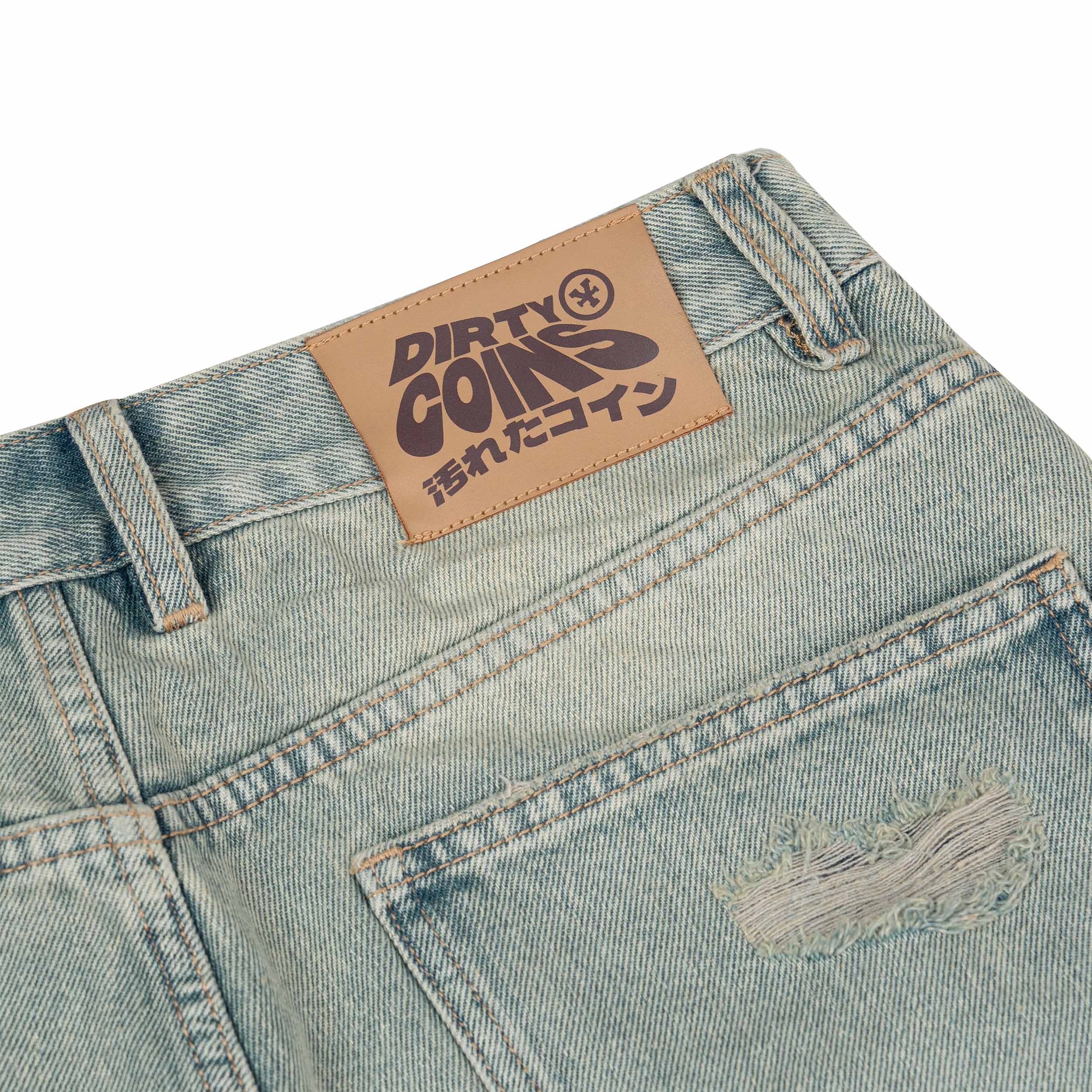 Quần DirtyCoins Denim Pants Baggy Destroy - Blue Wash