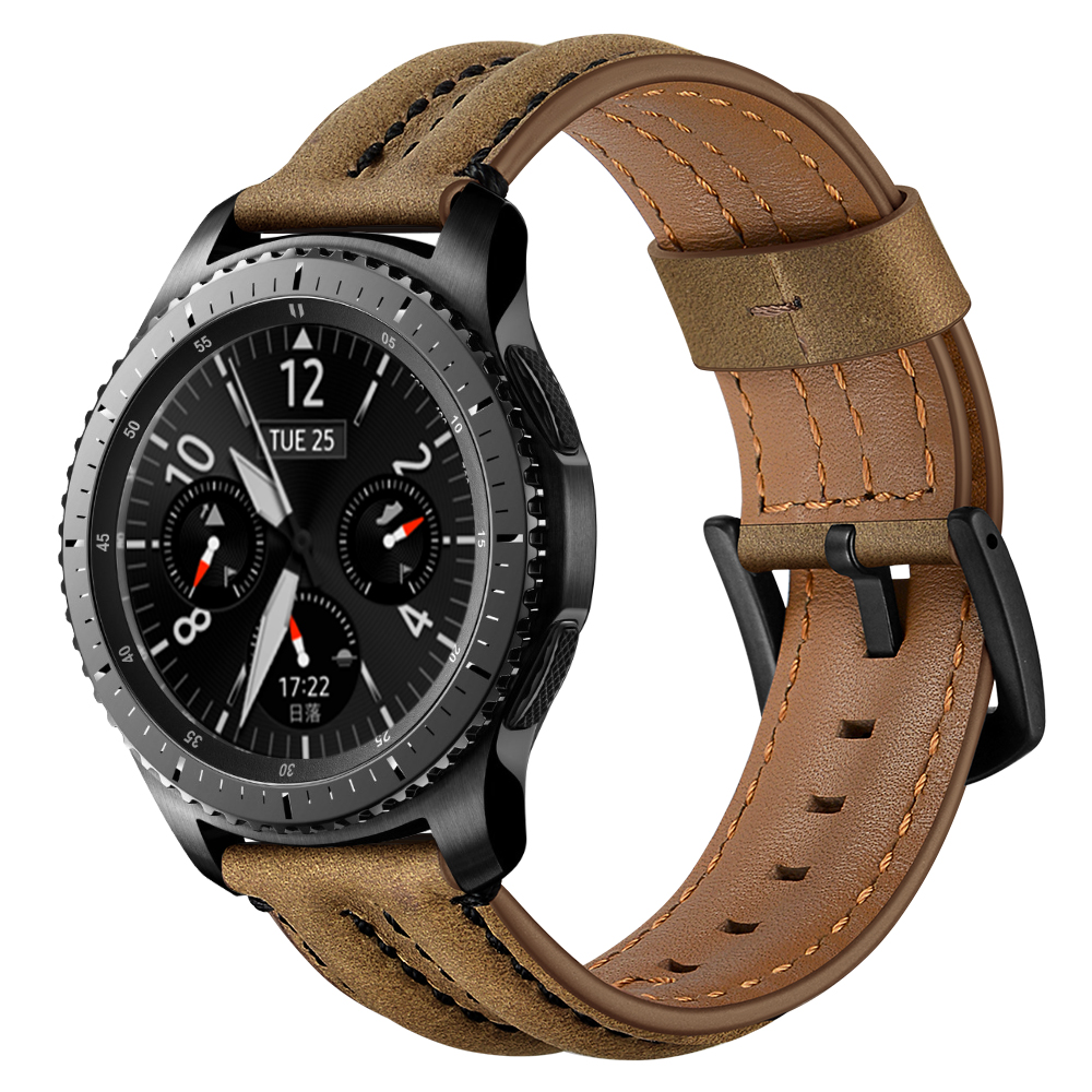 Dây Da Bò Sinewy cho Galaxy Watch 3 45mm / Galaxy Watch 46 / Huawei Watch GT 2 / Ticwatch Pro (Size 22mm)