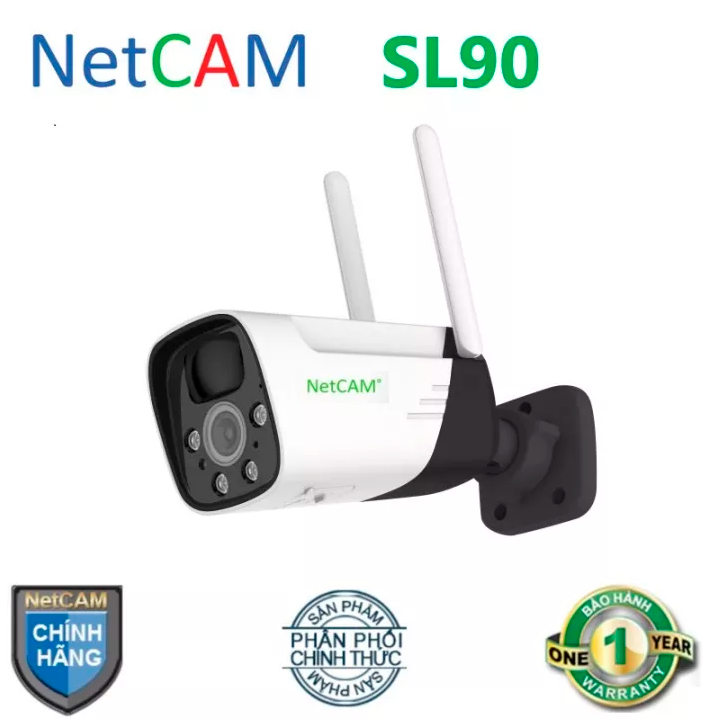 Camera WiFi Năng Lượng Mặt Trời NetCAM SL90, Góc Quan Sát 89º, Độ phân giải 3.0MP - Hàng Chính Hãng