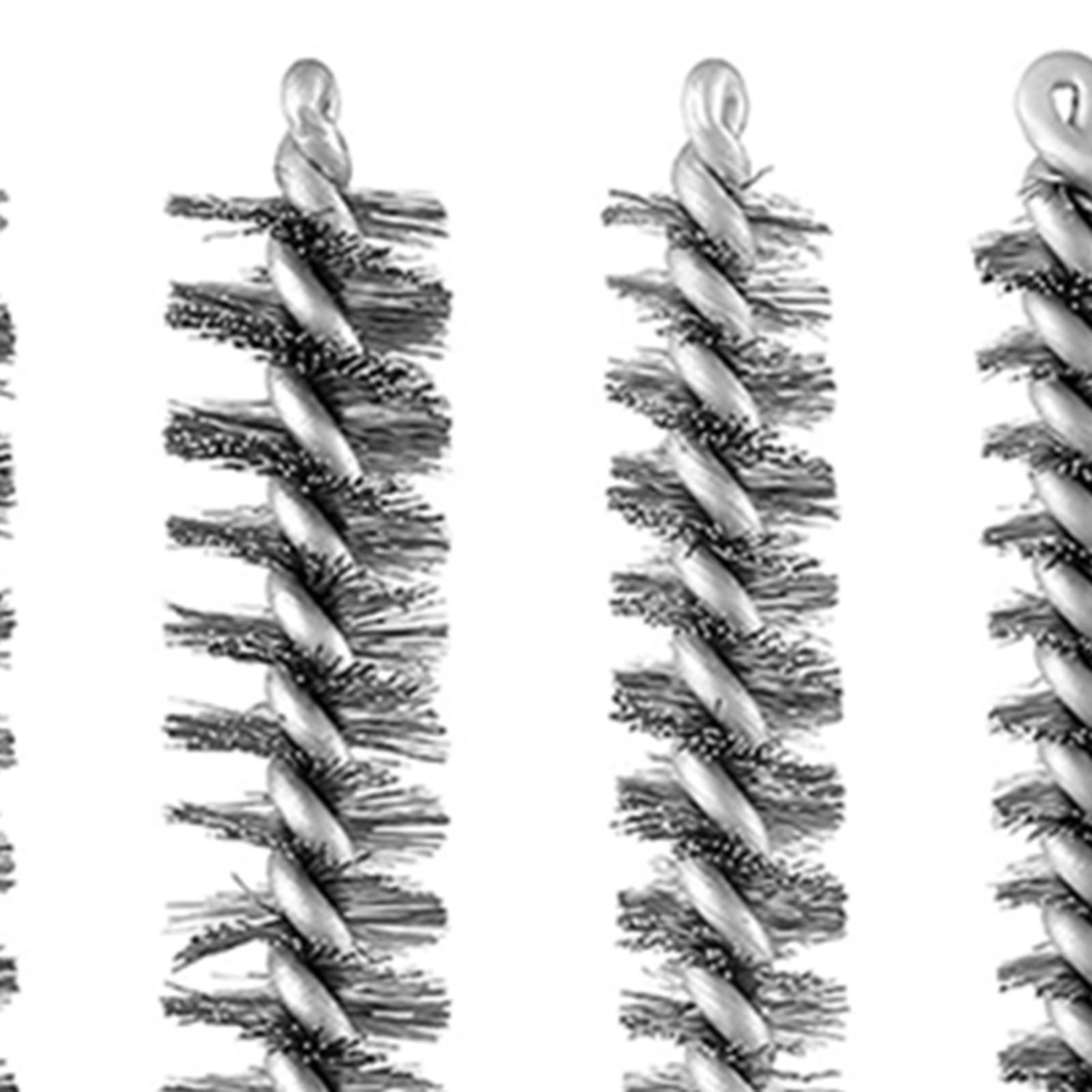 Bore Cleaning Brush 8-19mm Hex Shank Brush Twisted Wire Drill Brush for Electric Impact Drill 6PCS Cleaning Brush
