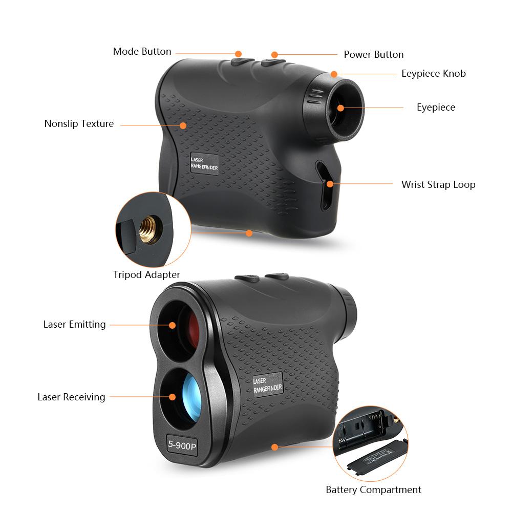 500M/600M/900M Golf Rangefinder Distance Meter Speed Tester Range Finder Digital Hunting Measurement Monocular Telescope