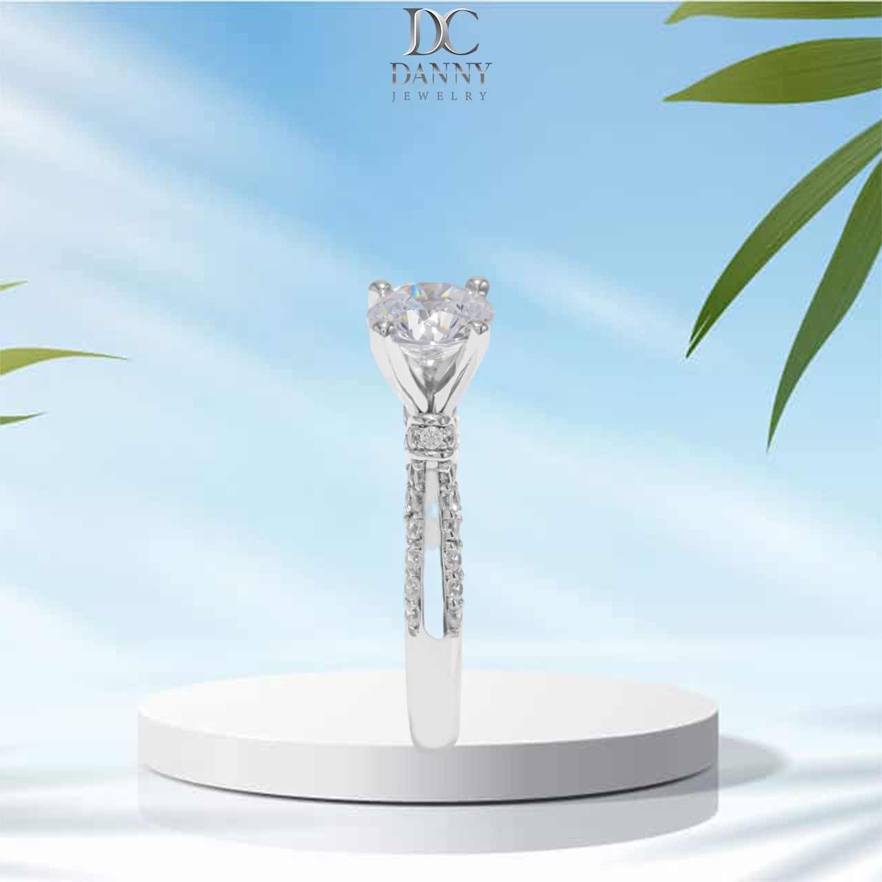 Nhẫn Nữ Danny Jewelry Bạc 925 Đá Chủ CZ Xi Rhodium SPLRA1032