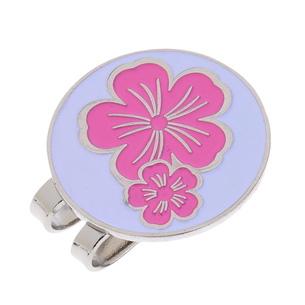 3 Pieces Flower Golf Hat Clip With Detachable Magnetic Golf Ball Marker
