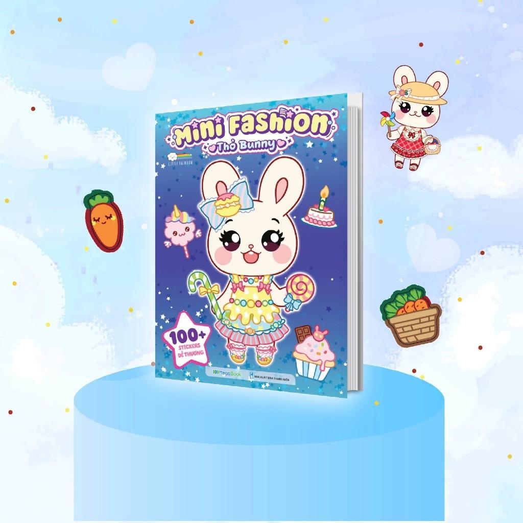 Sách - Mini Fashion - Bóc Dán Hơn 400+ Stickers Váy, Phụ Kiện Xinh Đẹp Cho Bé Gái - Combo 4 Cuốn - Megabook