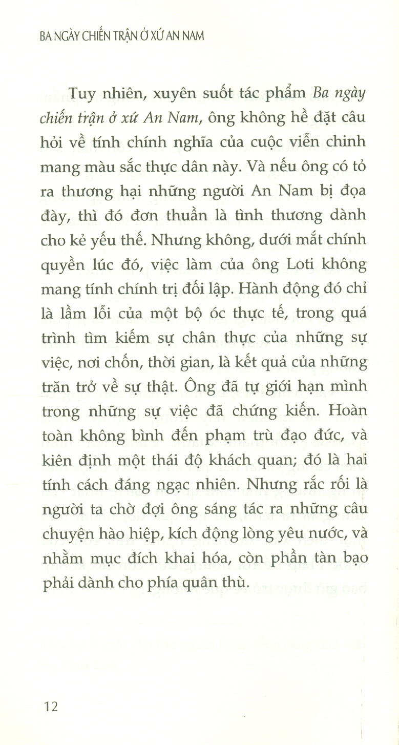 BA NGÀY CHIẾN TRẬN Ở XỨ AN NAM - Pierre Loti - Phan Hồng Hạnh dịch - Nhà xuất bản Tri Thức.