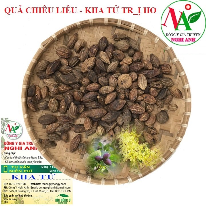 Quả Kha Tử - Quả Chiêu Liêu Sấy Khô Trị Ho Hiệu Quả Đông Y Nghi Anh túi 200gr