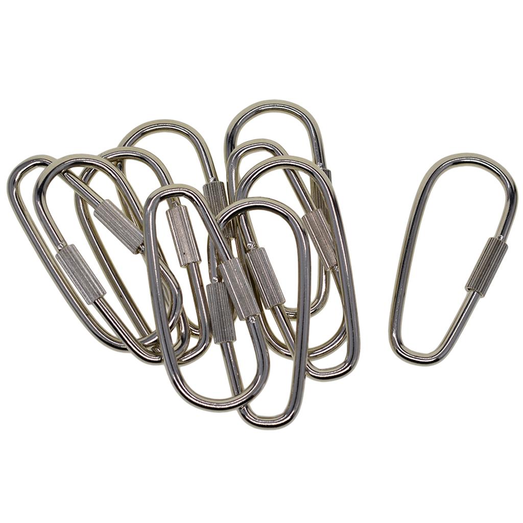 10pcs Keychain Key  Brass Screw Locking Key Chains Bag Holder